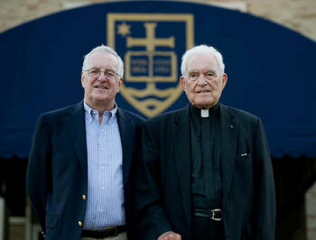 Tom Scanlon '60 and Rev. Theodore M. Hesburgh, C.S.C.