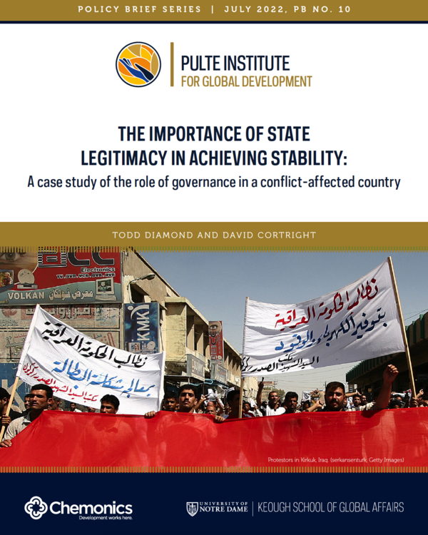 The Importance of State Legitimacy in Achieving Stability: A case study of the role of governance in a conflict-affected country