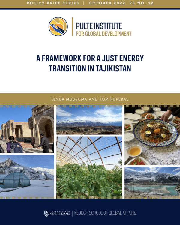 A Framework for a Just Energy Transition in Tajikistan