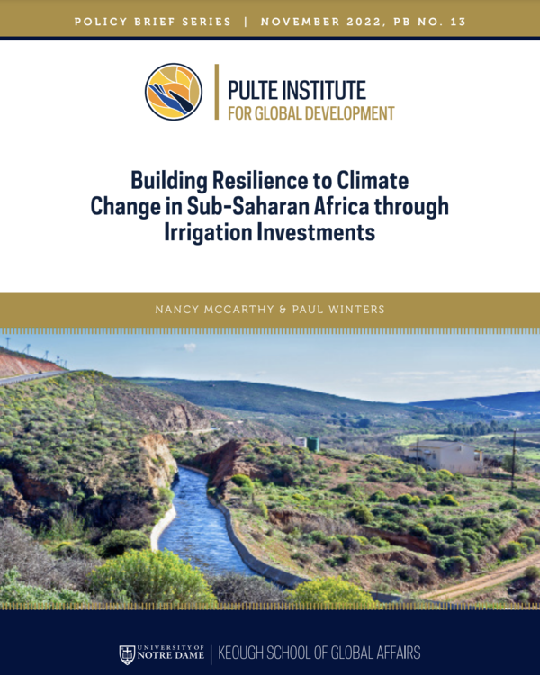 Building Resilience to Climate Change in Sub-Saharan Africa through Irrigation Investments