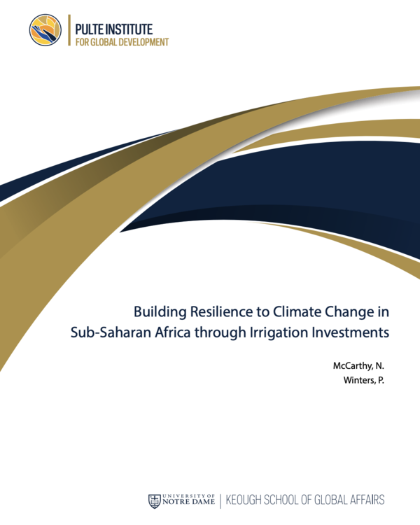 Building Resilience to Climate Change in Sub-Saharan Africa through Irrigation Investments - Report