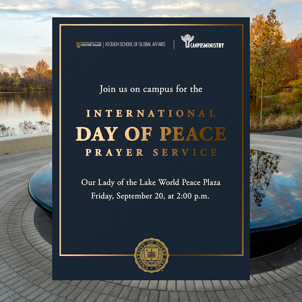 International Day of Peace Prayer Service Invitation