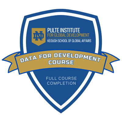 Data for Development Course - Full Course Completion Badge